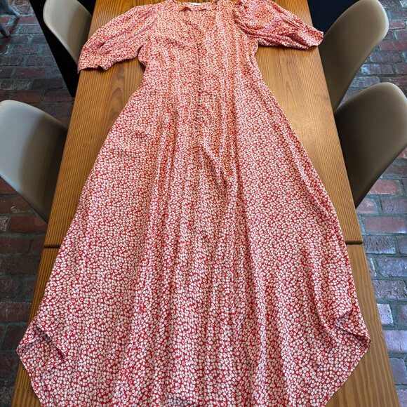 DOEN -- LAUREL DRESS -- CARDINAL CHERRY WILLOW -- M - Picture 4 of 6